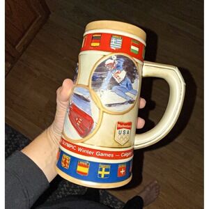 Budweiser USA XV Olympic Winter Games Calgary Breweriana Beer Stein